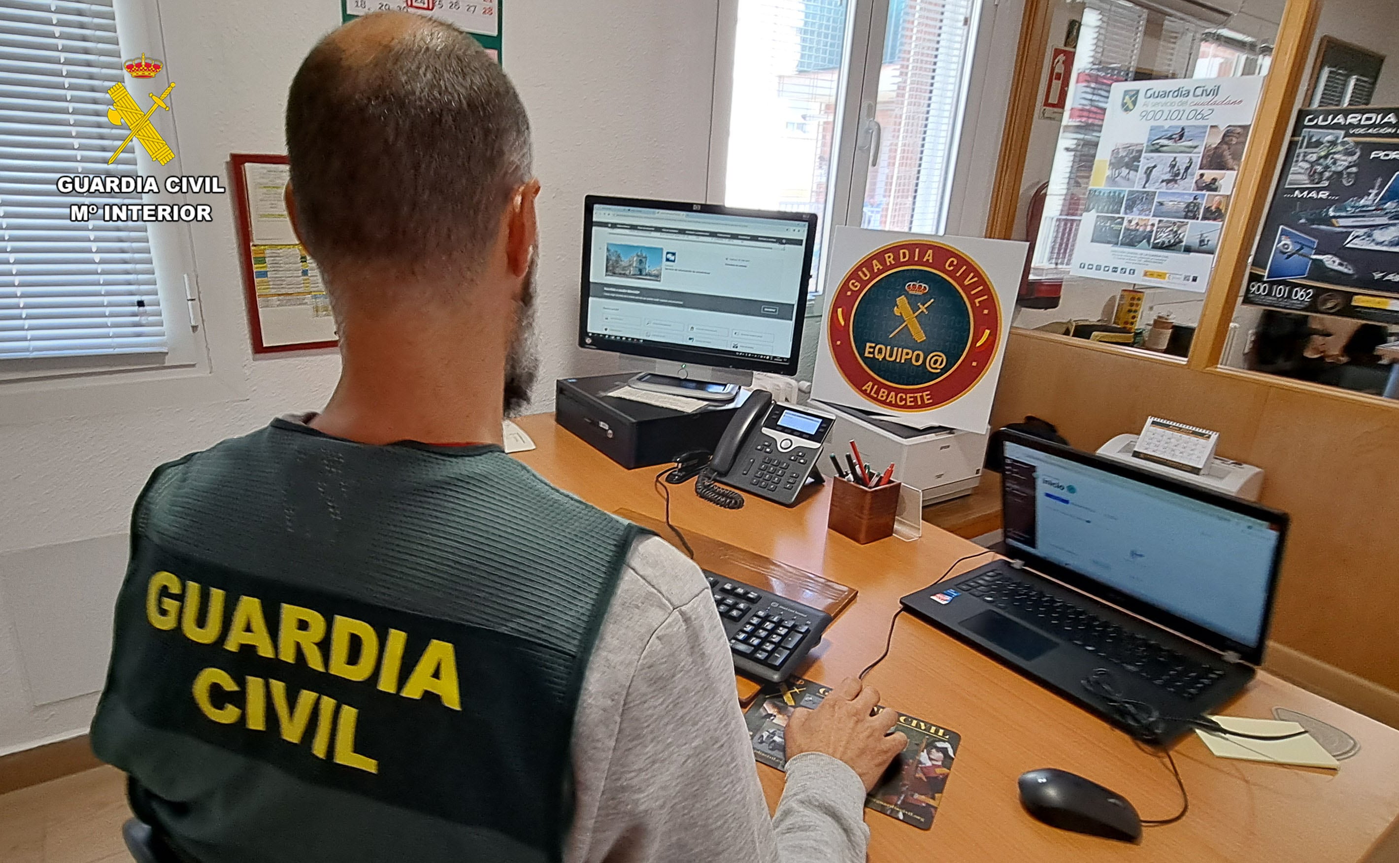El equipo de delitos informáticos de la Guardia Civil de Albacete