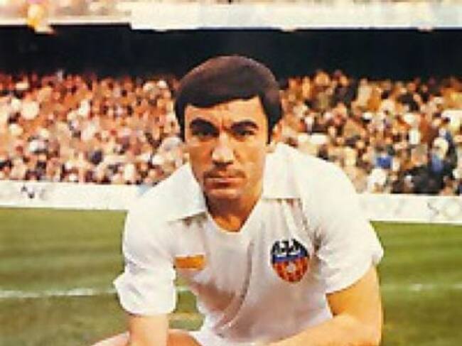 Carrete, durante su etapa en el Valencia CF