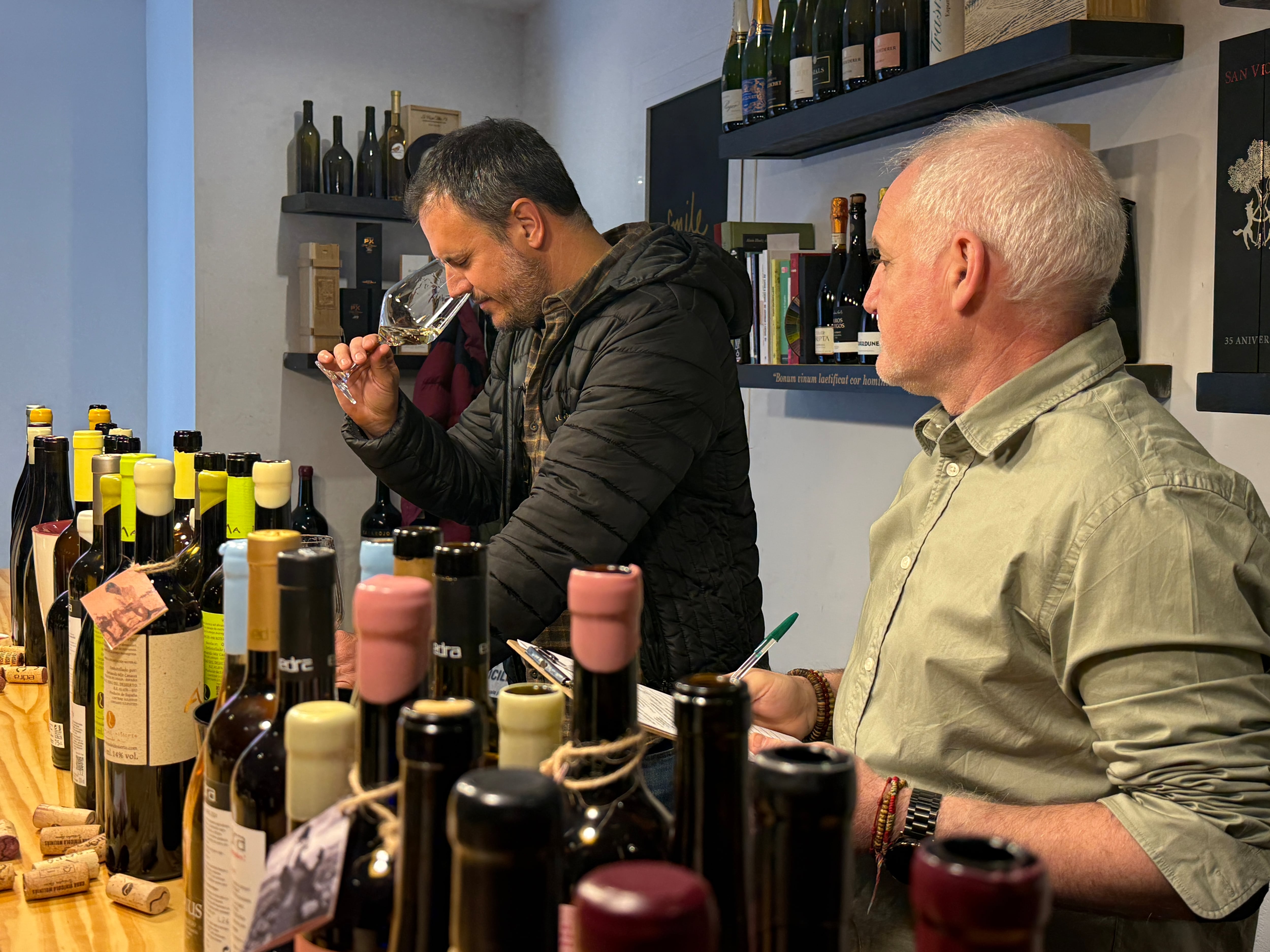 Uno de los instantes de la cata celebrada este miércoles en Huesca