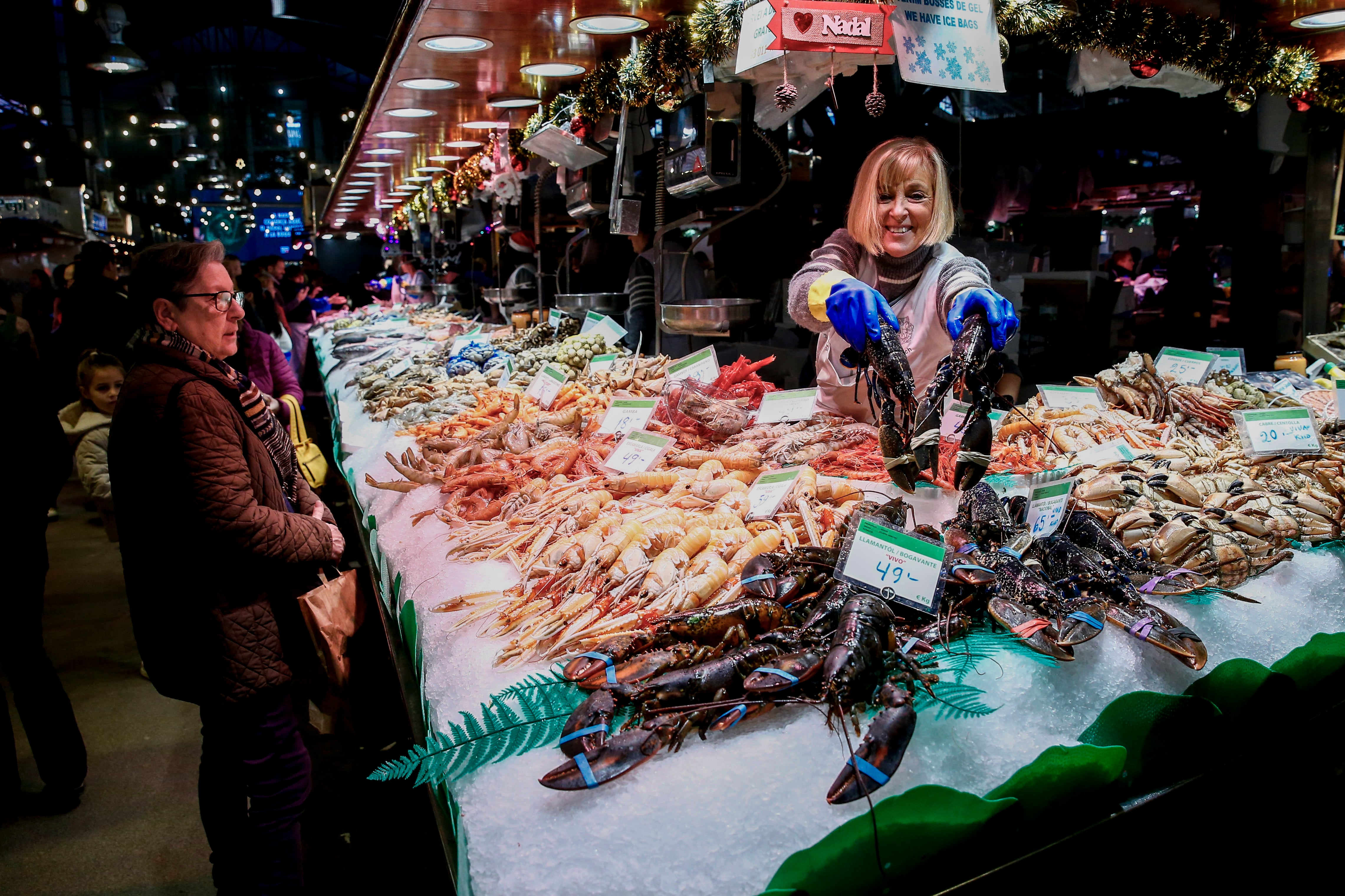 El mercado de la Boquería de Barcelona