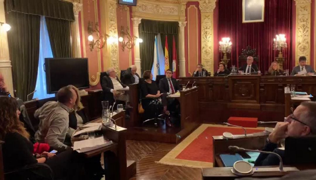 En la imagen Telmo Ucha en el anterior mandato en el salón de Plenos