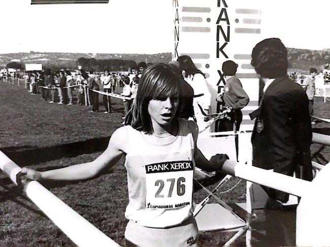 En la meta de un cross