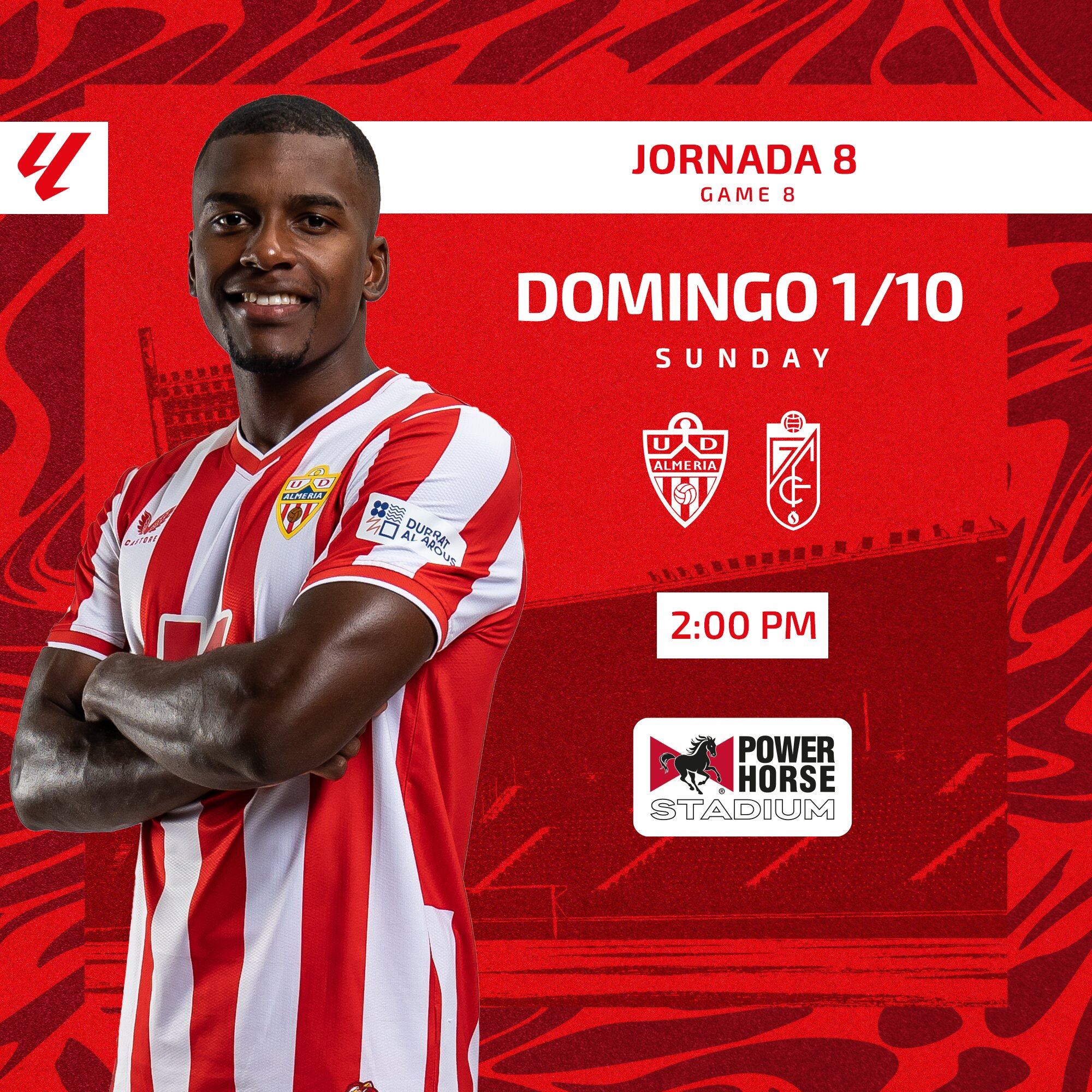 Cartel de un partido muy esperado.