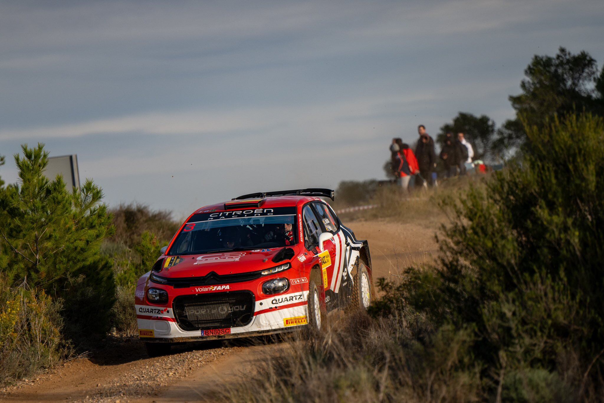 Diego Ruiloba y Ángel Vela durante el bucle de la mañana del RallyRACC