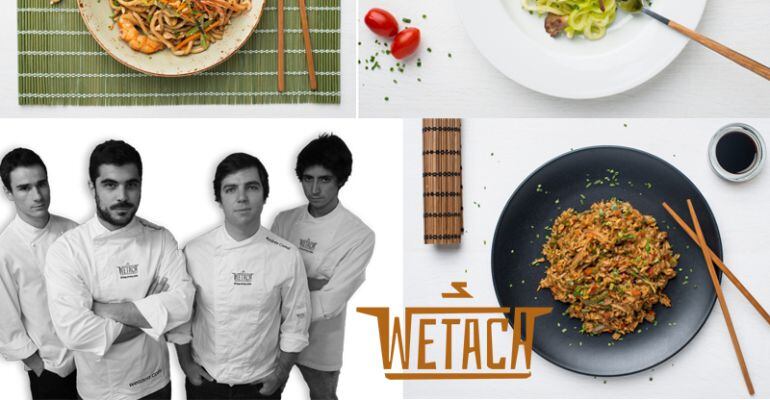 Un equipo de chefs que cocinan sus mejores creaciones sólo para calentar y disfrutar