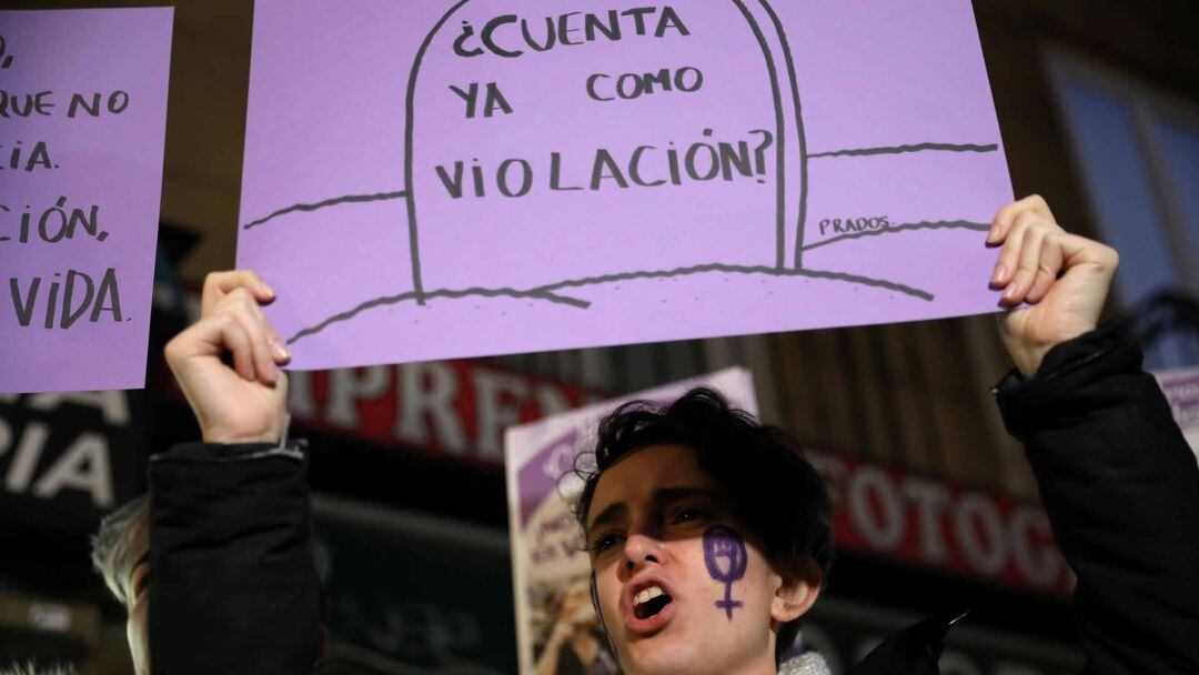 Manifestación contra la sentencia de la &#039;manada&#039; de Pamplona en una imagen de archivo