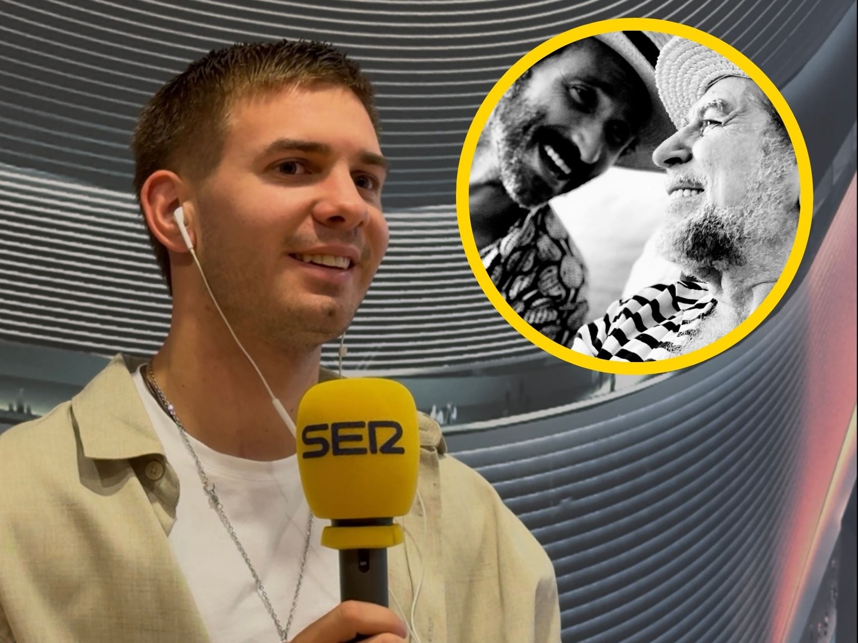 Fotografía de Franco Mastantuono durante su entrevista en 'El Larguero'