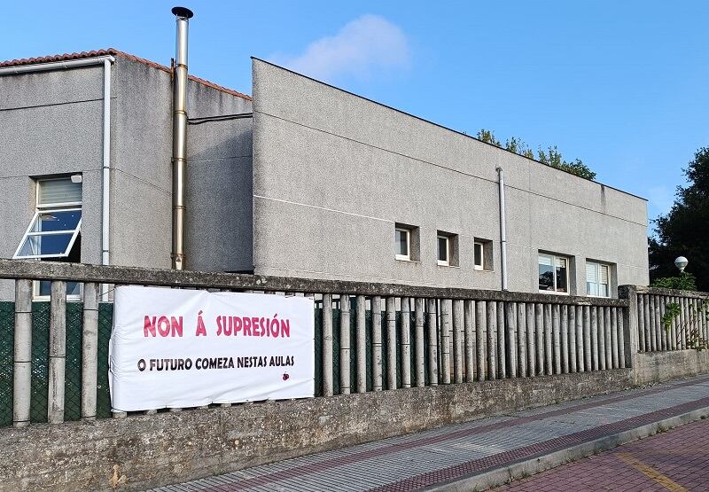 Así ha amanecido el CEIP San Xoán de Filgueira (cedida)