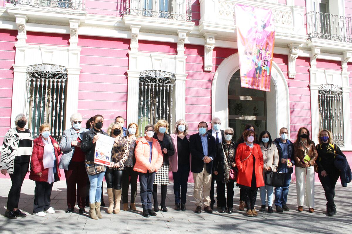 Colectivos participantes en la celebración del 8 de marzo en Puertollano