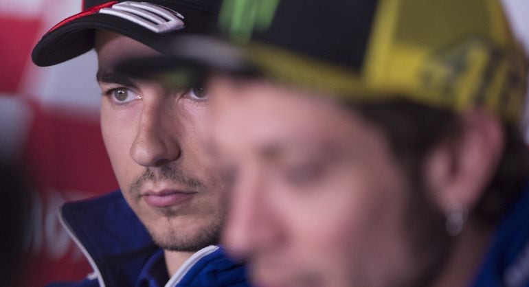 Jorge Lorenzo y Valentino Rosi, en el último GP de Holanda.