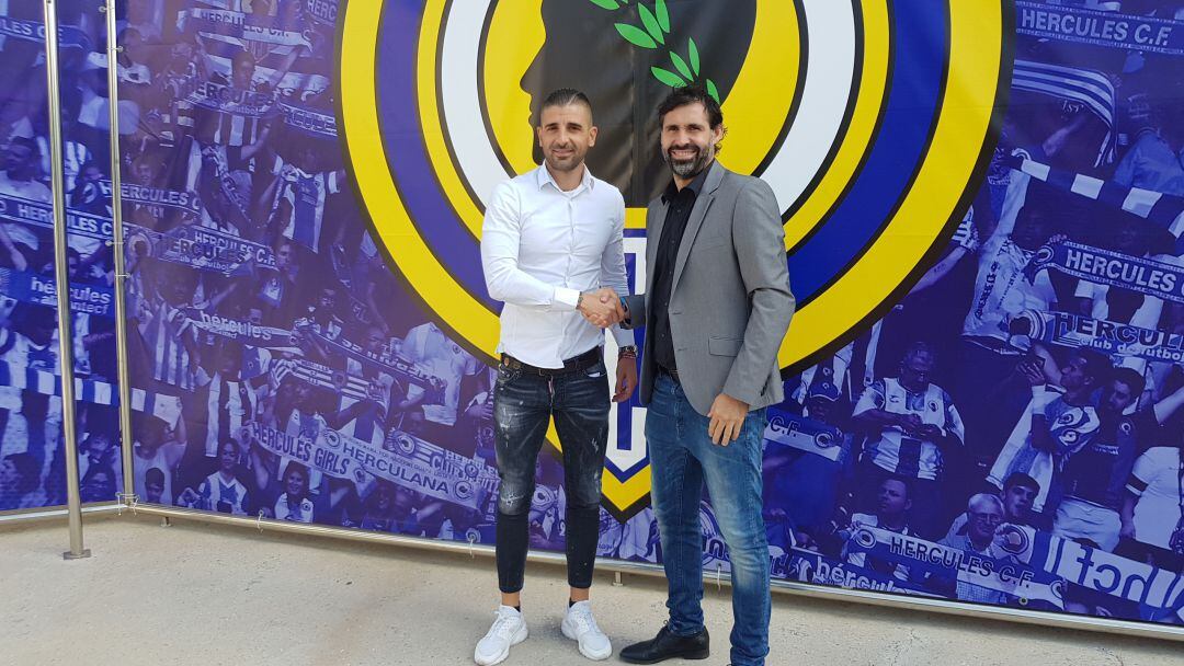 Jesús Muñoz junto a Javier Portillo