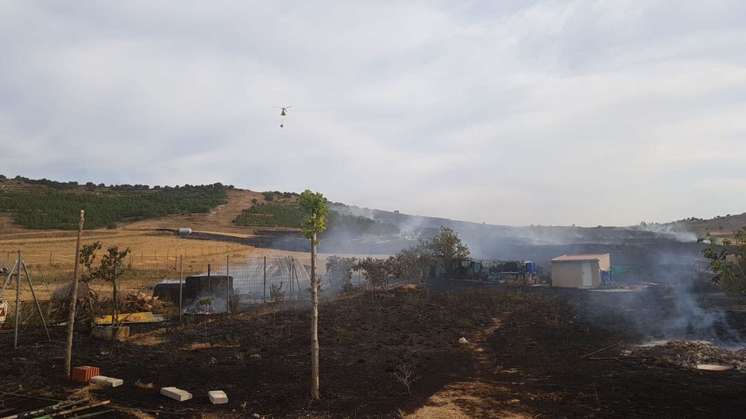 Estado en el que quedó la zona del incendio