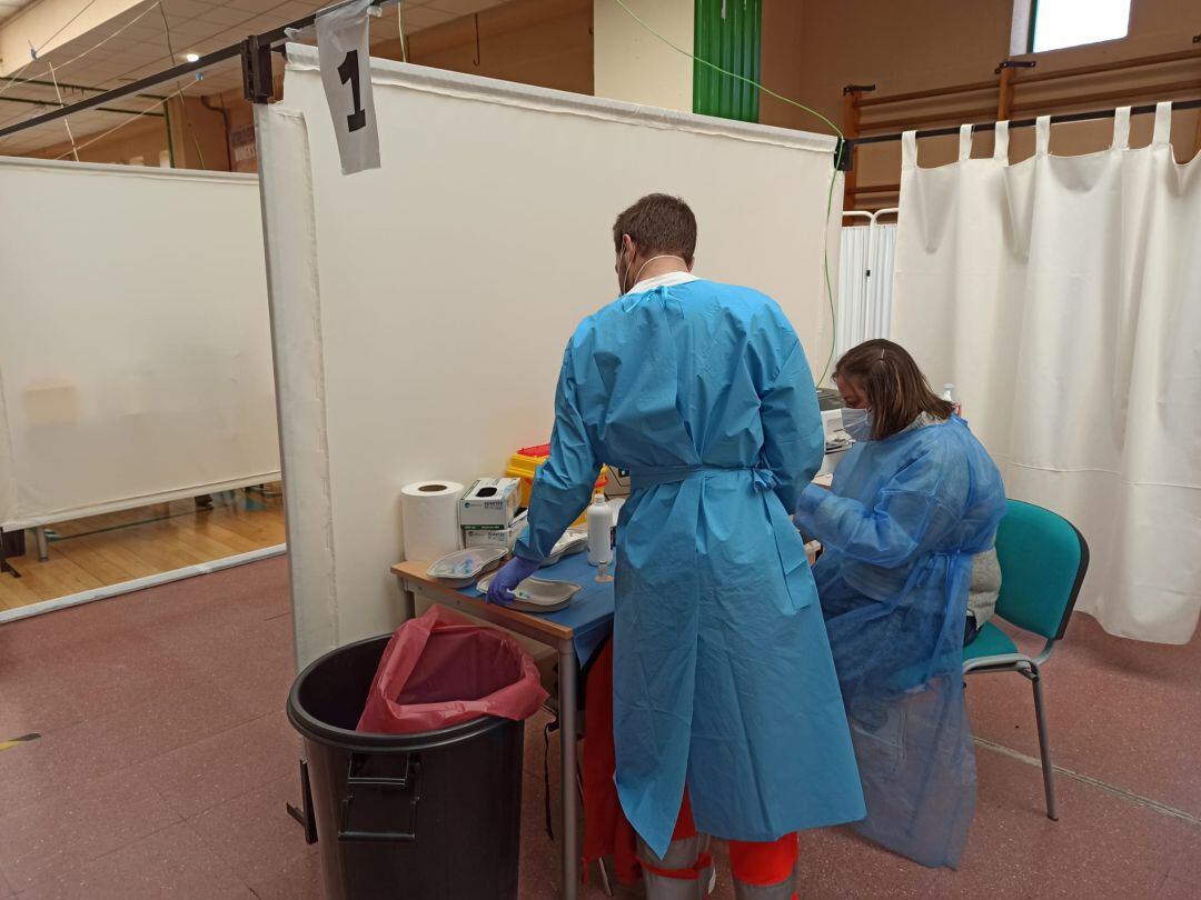 Vacunación en el Pedro Delgado