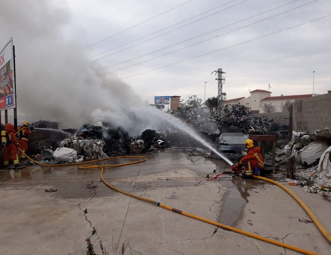 Incendio en San Antonio de Benagéber