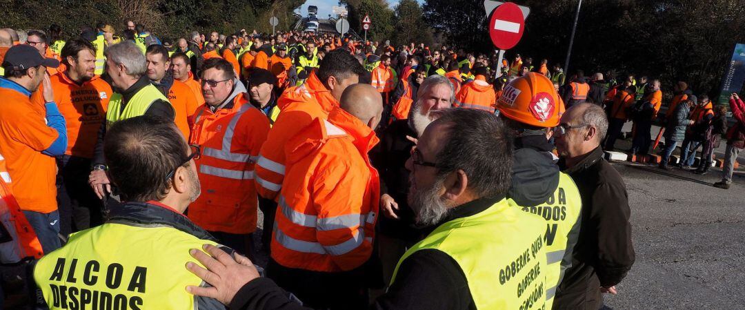 Movilización de los trabajadores de Alcoa