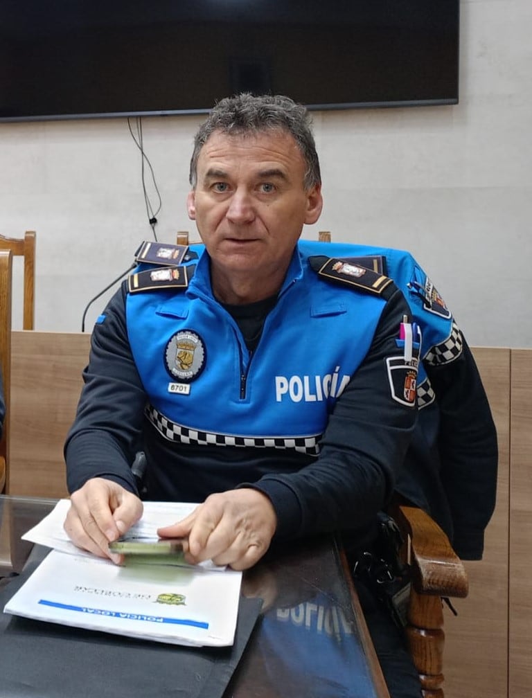José María Pascual Zamarrón, oficial jefe de la Policía Local de Cuéllar que se jubila en breve