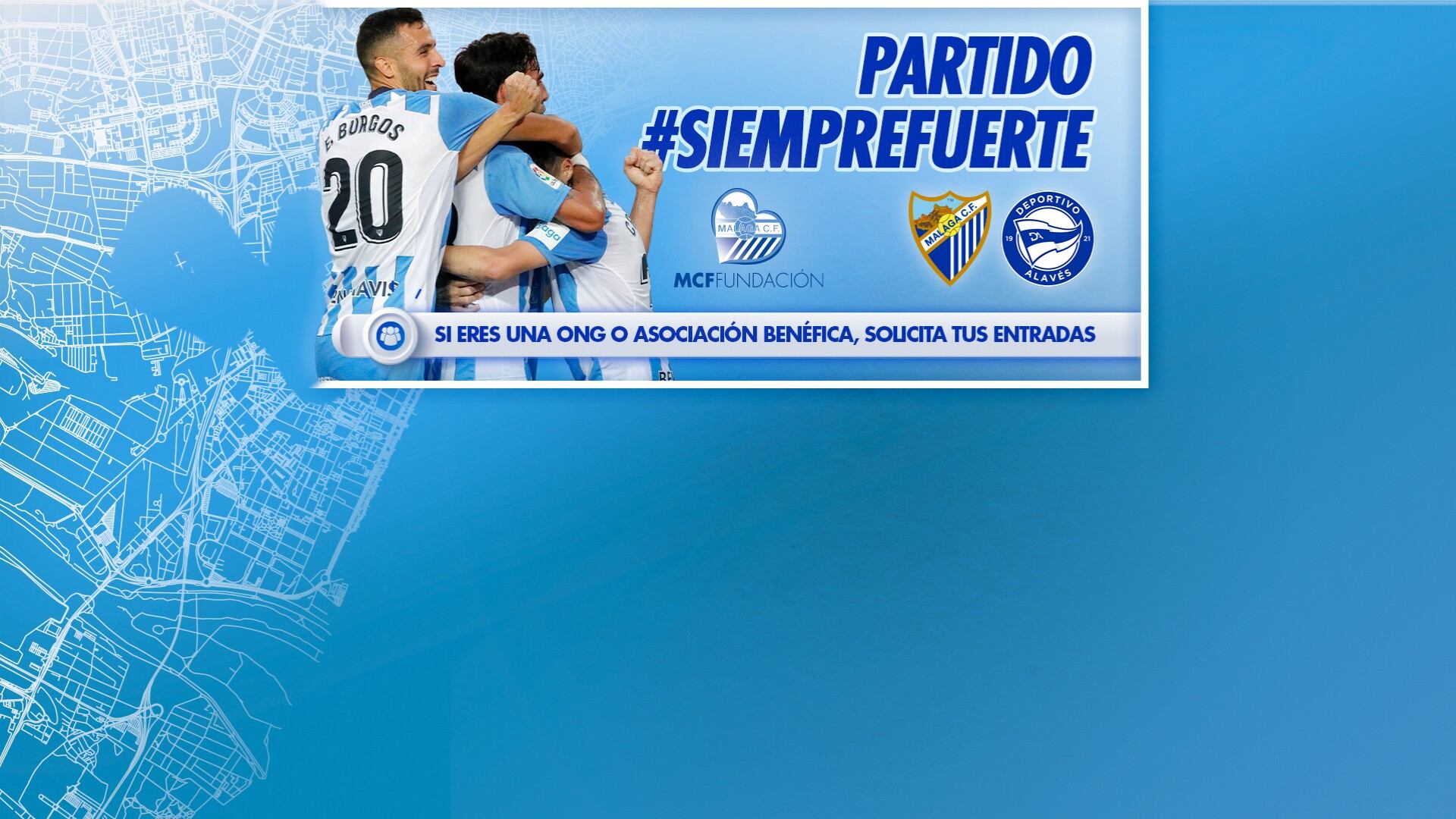 El partido entre el Málaga y el Alavés del próximo 18 de diciembre dedicado a los más vulnerables