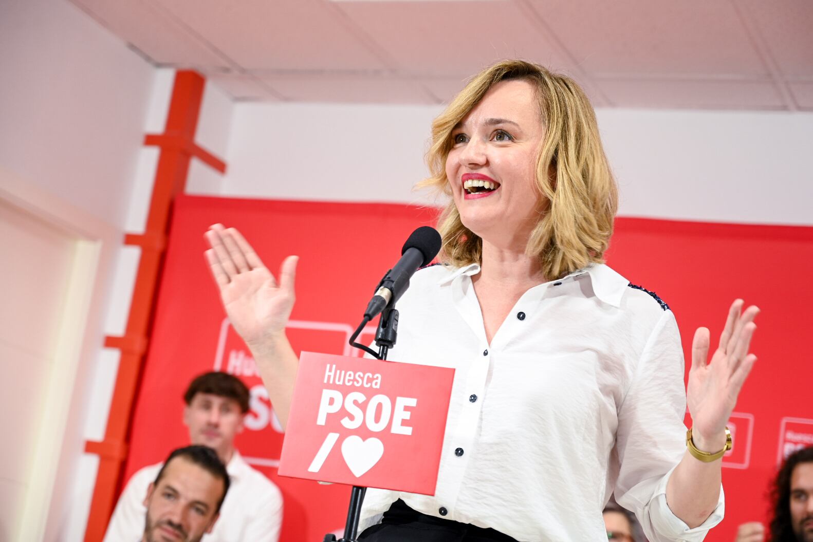 Pilar Alegría en Monzón este sábado