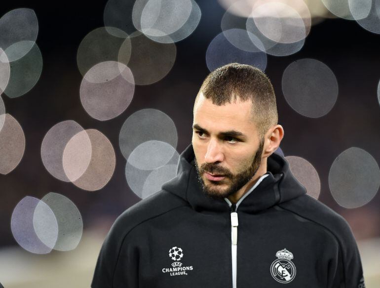 Benzema, durante un partido con el Real Madrid