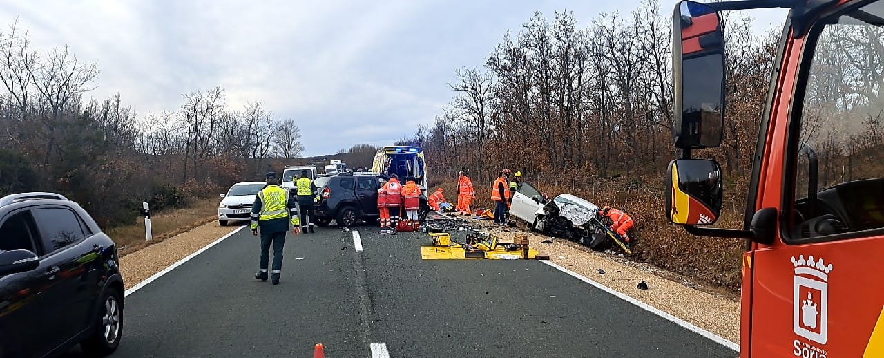 Accidente mortal de tráfico, el pasado martes en la N-234.