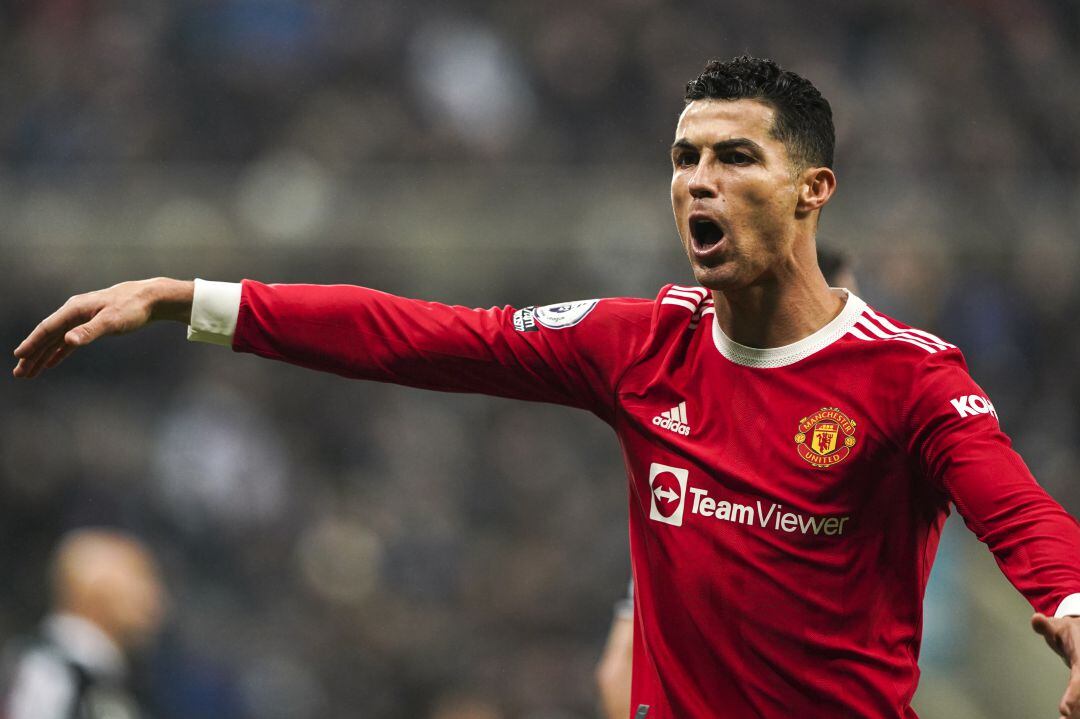 Cristiano Ronaldo, muy cabreado en el Newcastle - Manchester United