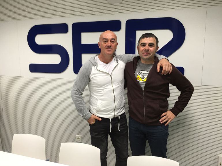 José Placer y David Herrero, bomberos palentinos