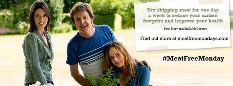 Imagen de la campaña internacional &#039;Meat Free Monday&quot; impulsada por Paul McCartney