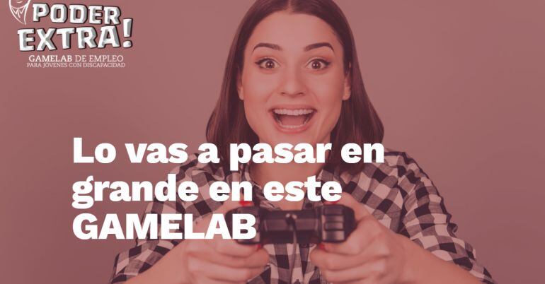 Imagen de la campaña para anunciar la feria de empleo Gamelab