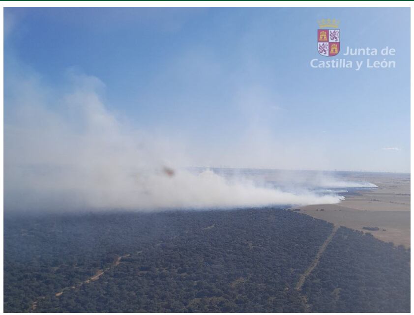 Imagen del incendio de Paredes de Monte