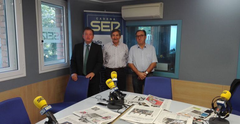 D'esquerra a dreta, Jordi Montanya, Ramon Alturo, i Carmel Mòdol