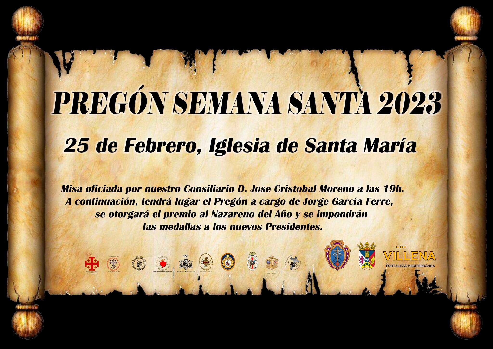 Cartel del pregón de la semana santa