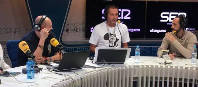 Miguel Martín Talavera, Manu Carreño y Juanfran Torres en los estudios de la SER