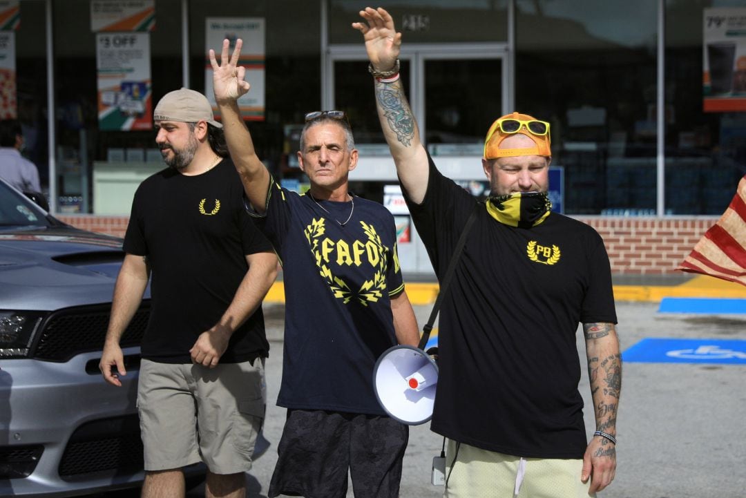 Imagen de archivo de varios Miembros de los Proud Boys