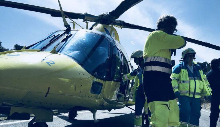 Accidente de un ciclista en Cerdecilla 112 COMUNIDAD DE MADRID  