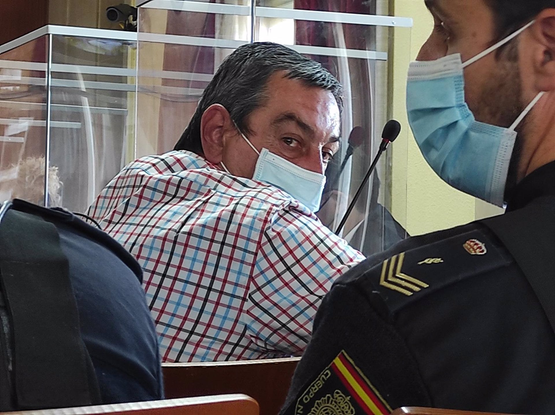 El acusado durante el juicio en la Audiencia de Jaén.