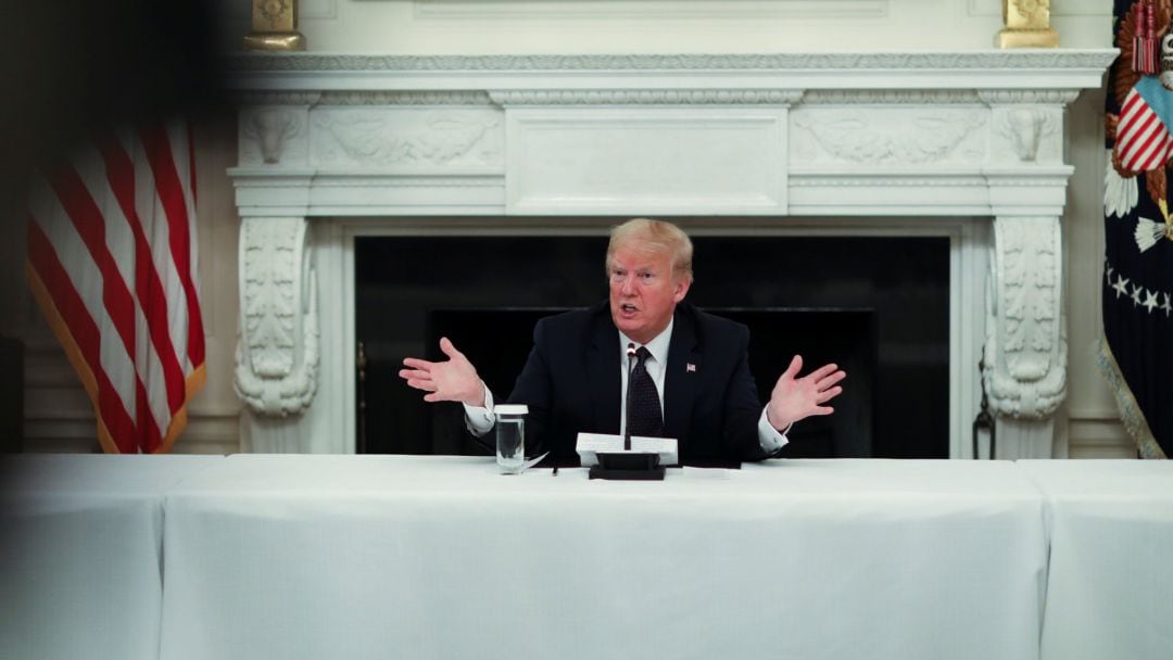 Donald Trump, durante una rueda de prensa en la Casa Blanca