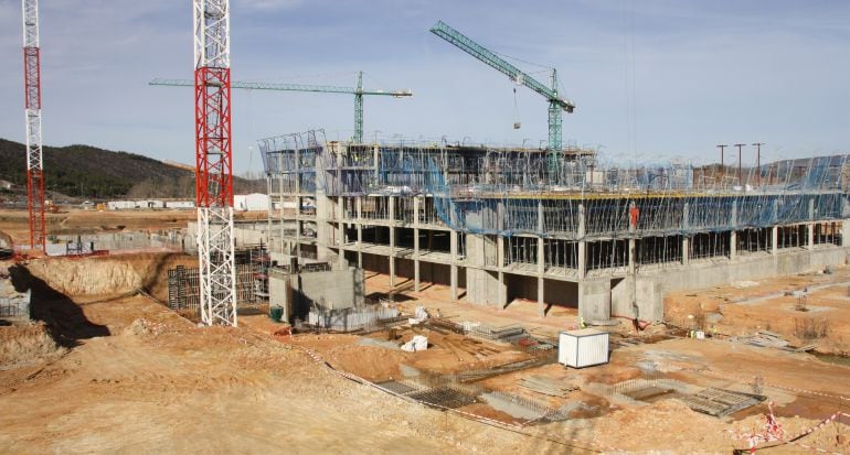 Estado de las obras del futuro hospital de Cuenca a enero de 2018.