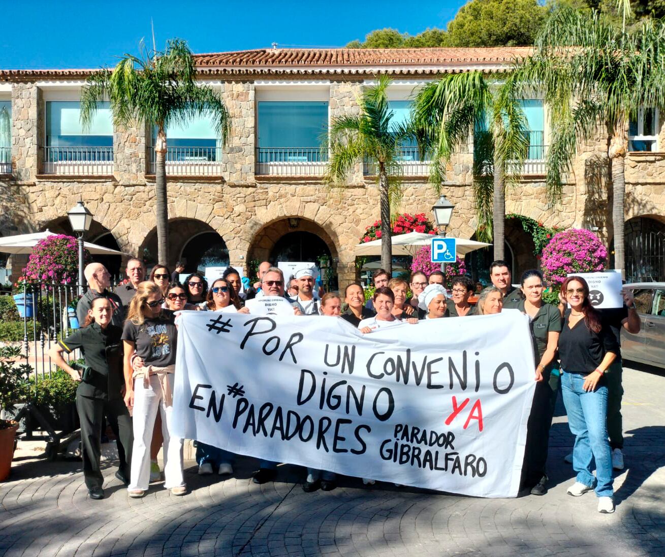 Momento de la protesta