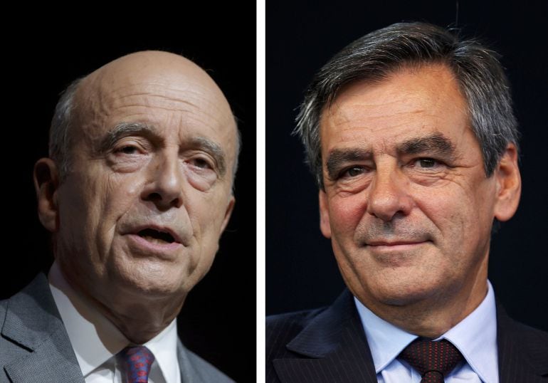 Alain Juppe (izquierda) y Francois Fillon (derecha).