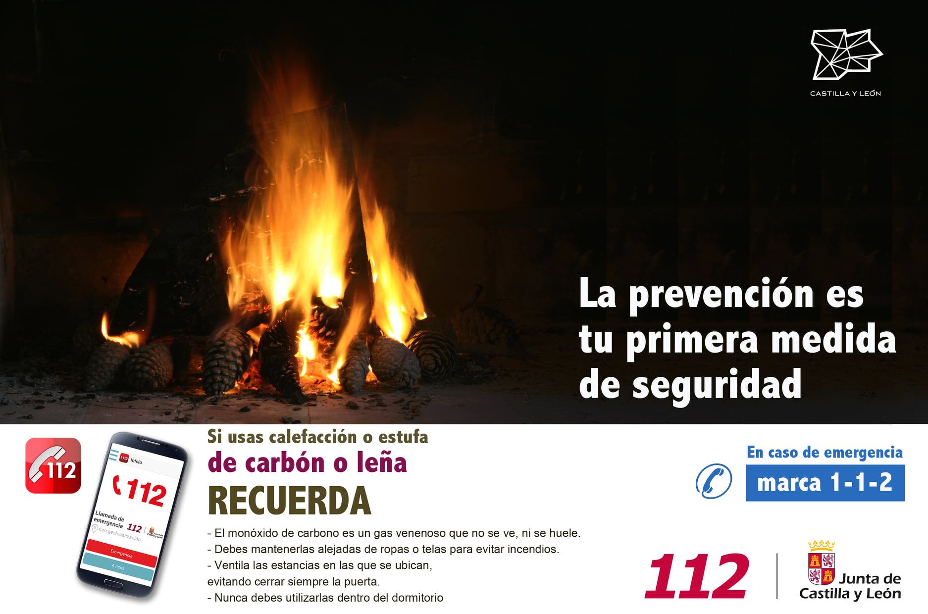 Recomendaciones del 112 de Castilla y León para prevenir las intoxicaciones por monóxido de carbono