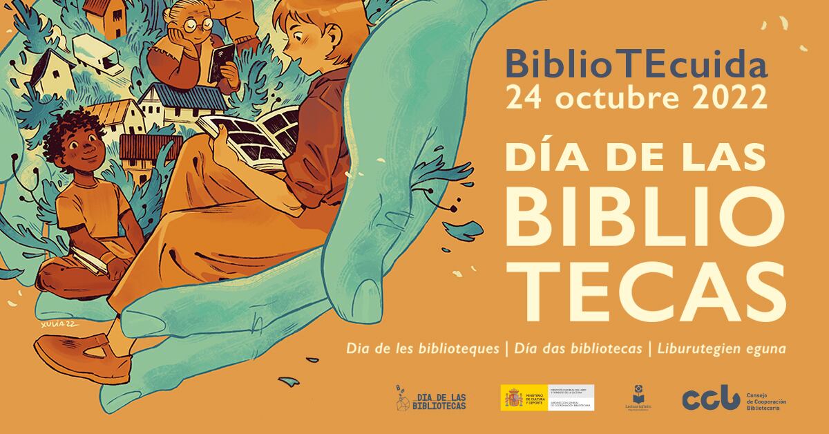 Cartel del día de las bibliotecas