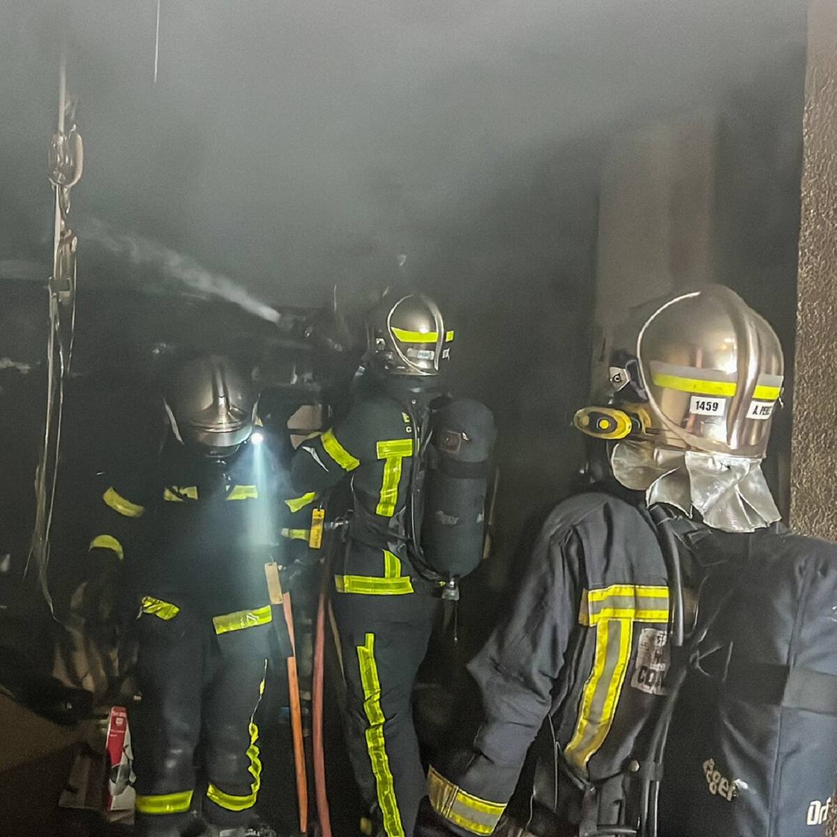 Ingresado en Getafe un vecino de Parla con pronóstico muy grave tras un incendio en su garaje
