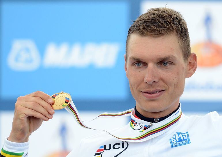 Tony Martin, en el podio del Mundial de 2012