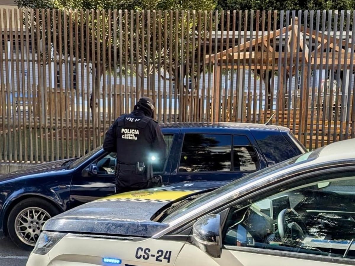 La Policía Local de Castellón detiene a dos personas por daños a vehículos e intento de robo en el entorno del Parque del Oeste