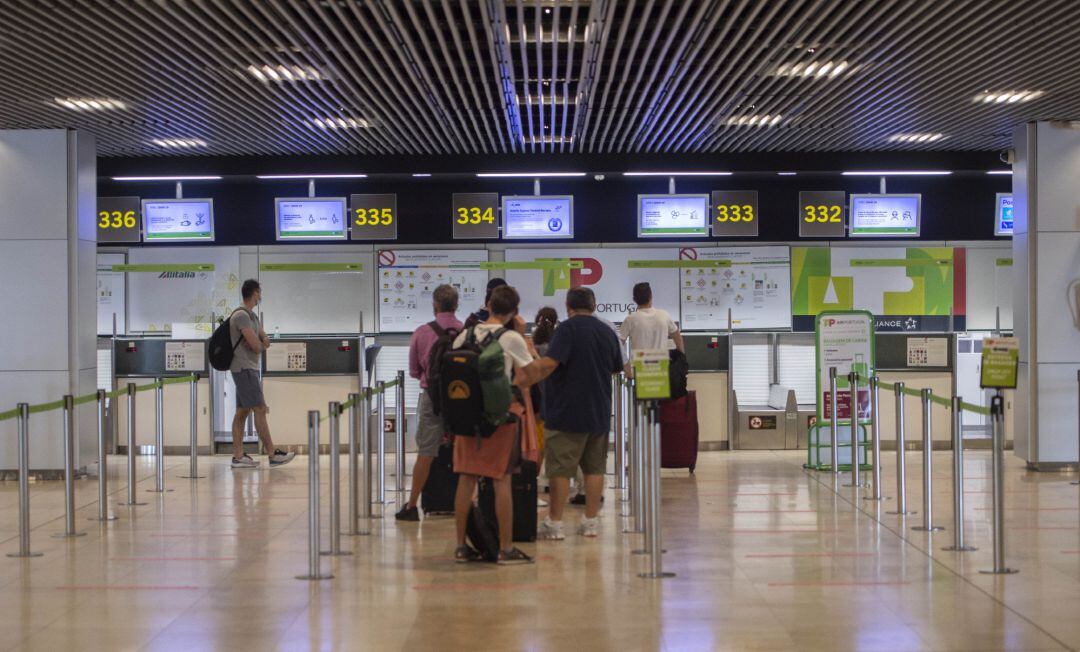 Aeropuerto Adolfo-Suárez Madrid Barajas en Madrid, (España).