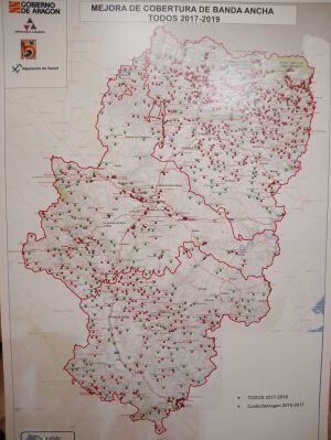 Mapa del plan de mejora de banda ancha para el periodo 2017 - 2019