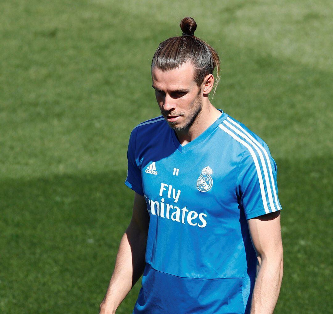 Bale, durante el último entrenamiento del Real Madrid, este sábado