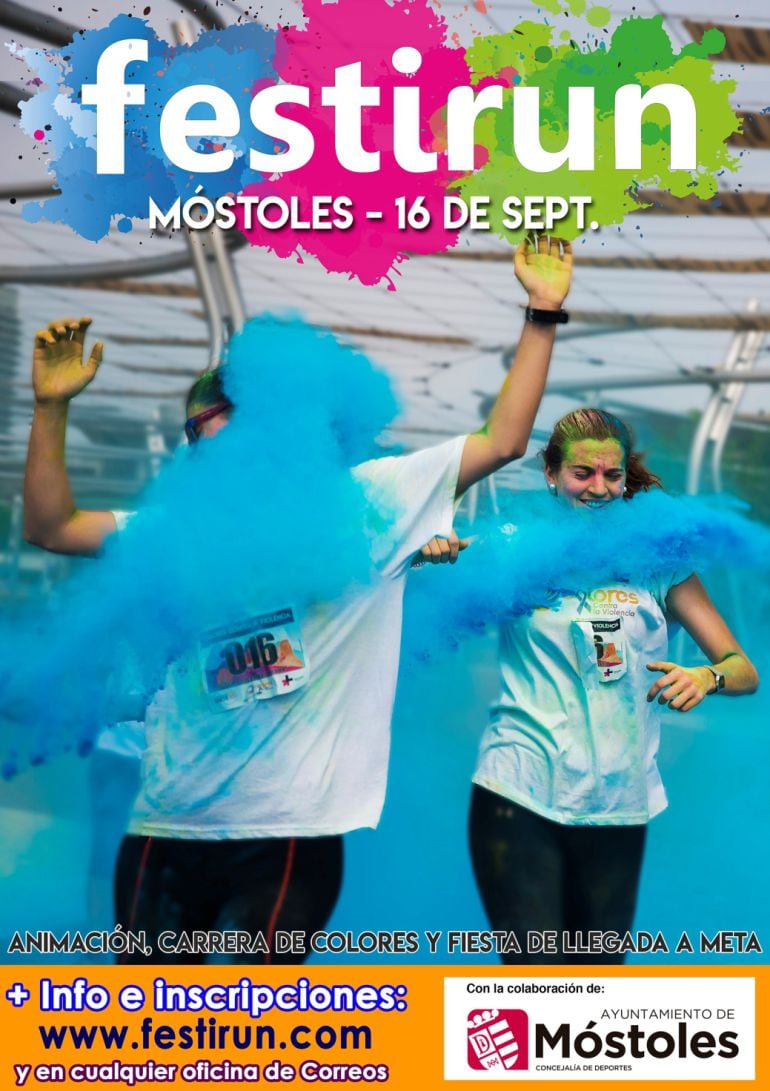 Cartel de 'FestiRun Móstoles'.