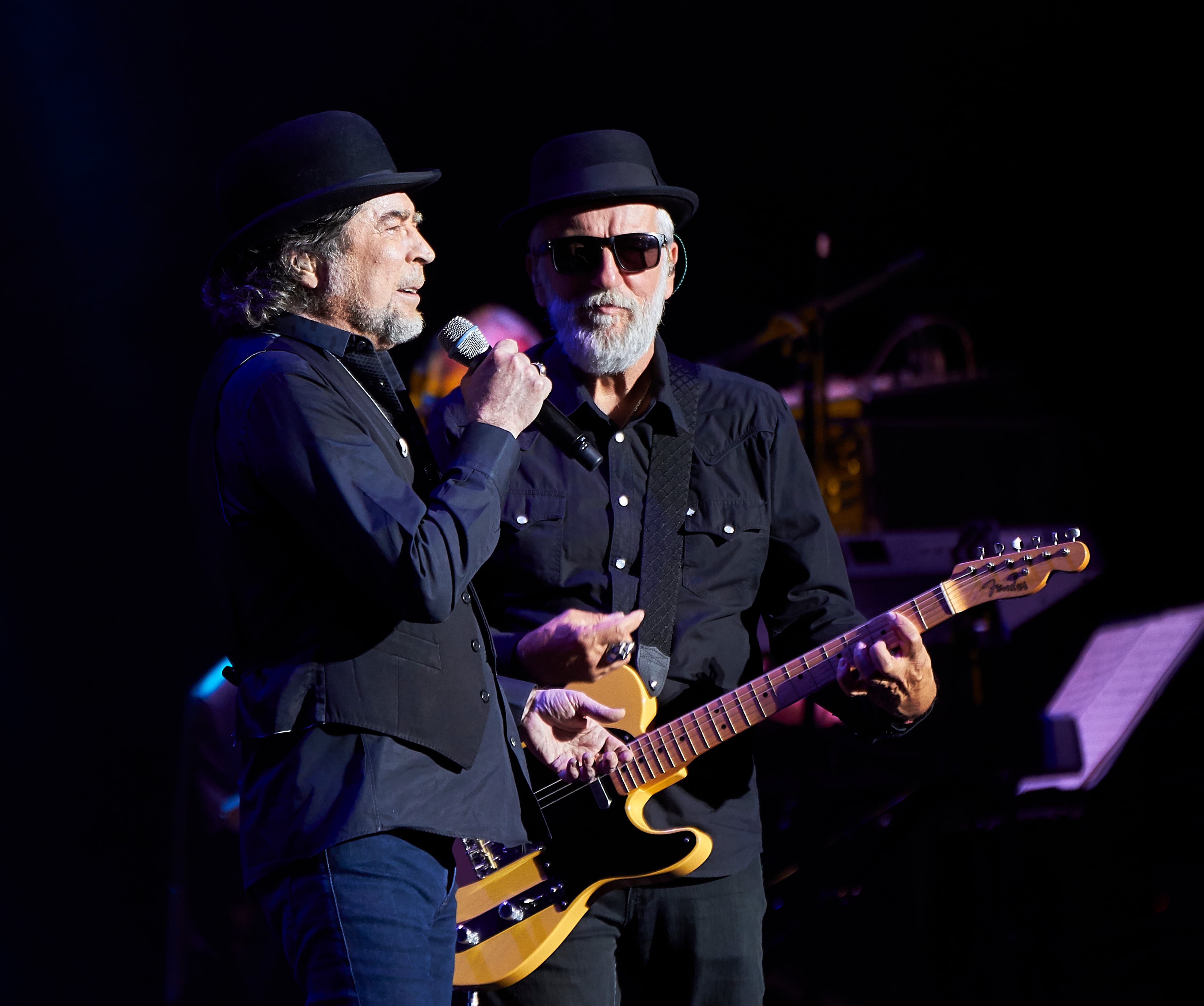 Joaquín Sabina y Pancho Varona en A Coruña en julio de 2017.