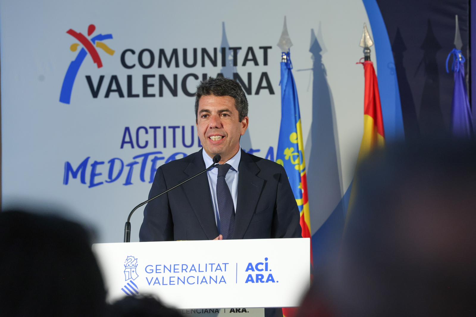 Carlos Mazón, presidente de la Generalitat Valenciana, en la presentación del stand de la Comunitat Valenciana para FITUR 2025